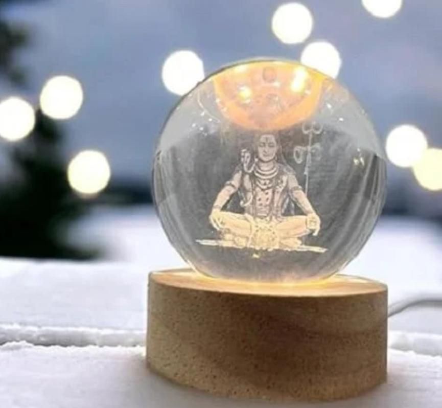 Shiv Ji Crystal LED Lamp