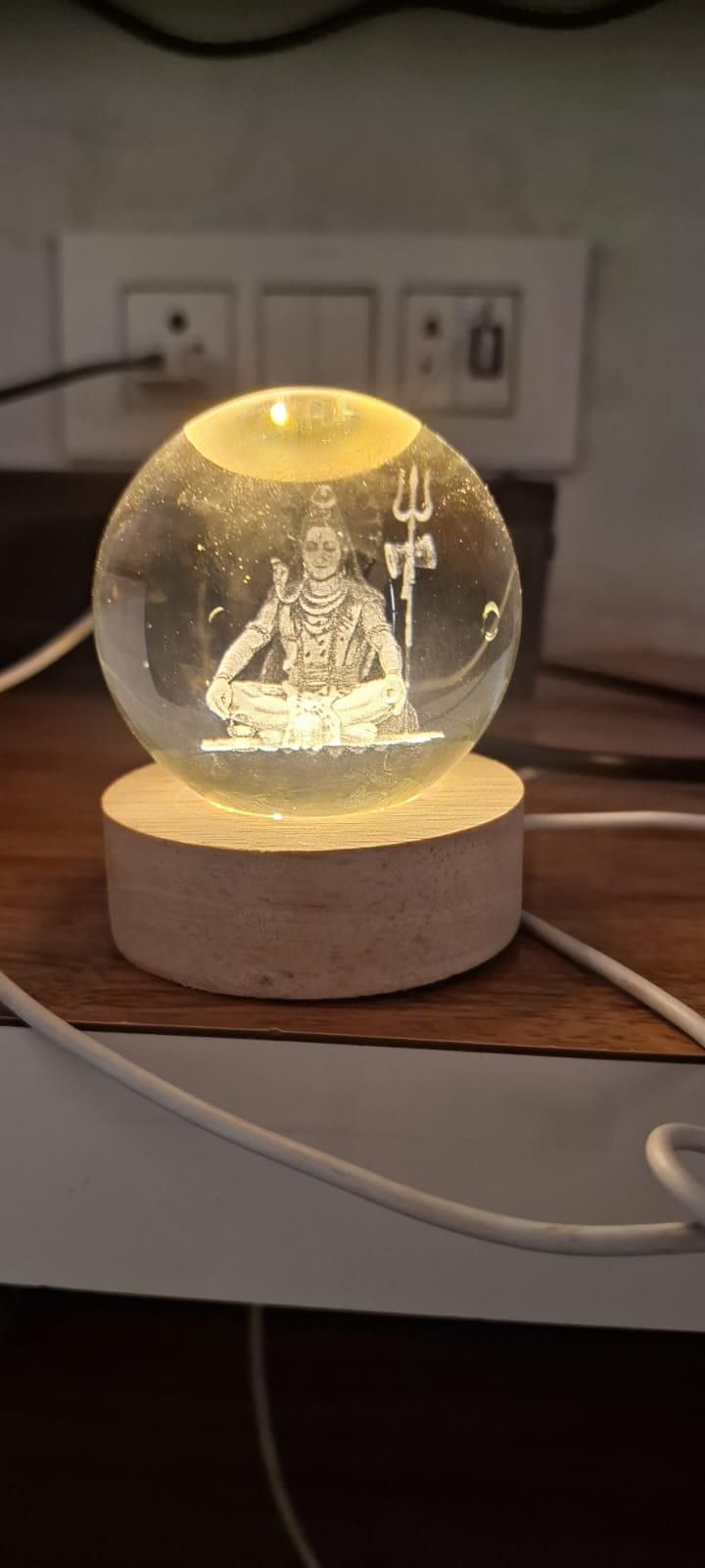 Shiv Ji Crystal LED Lamp