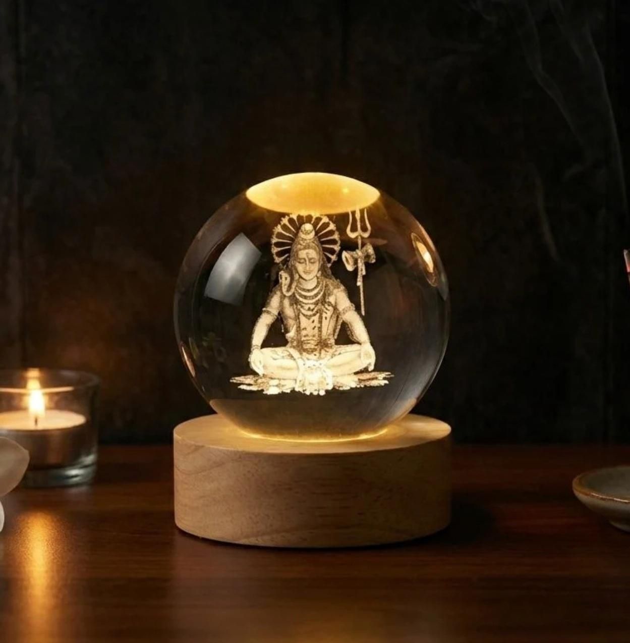 Shiv Ji Crystal LED Lamp