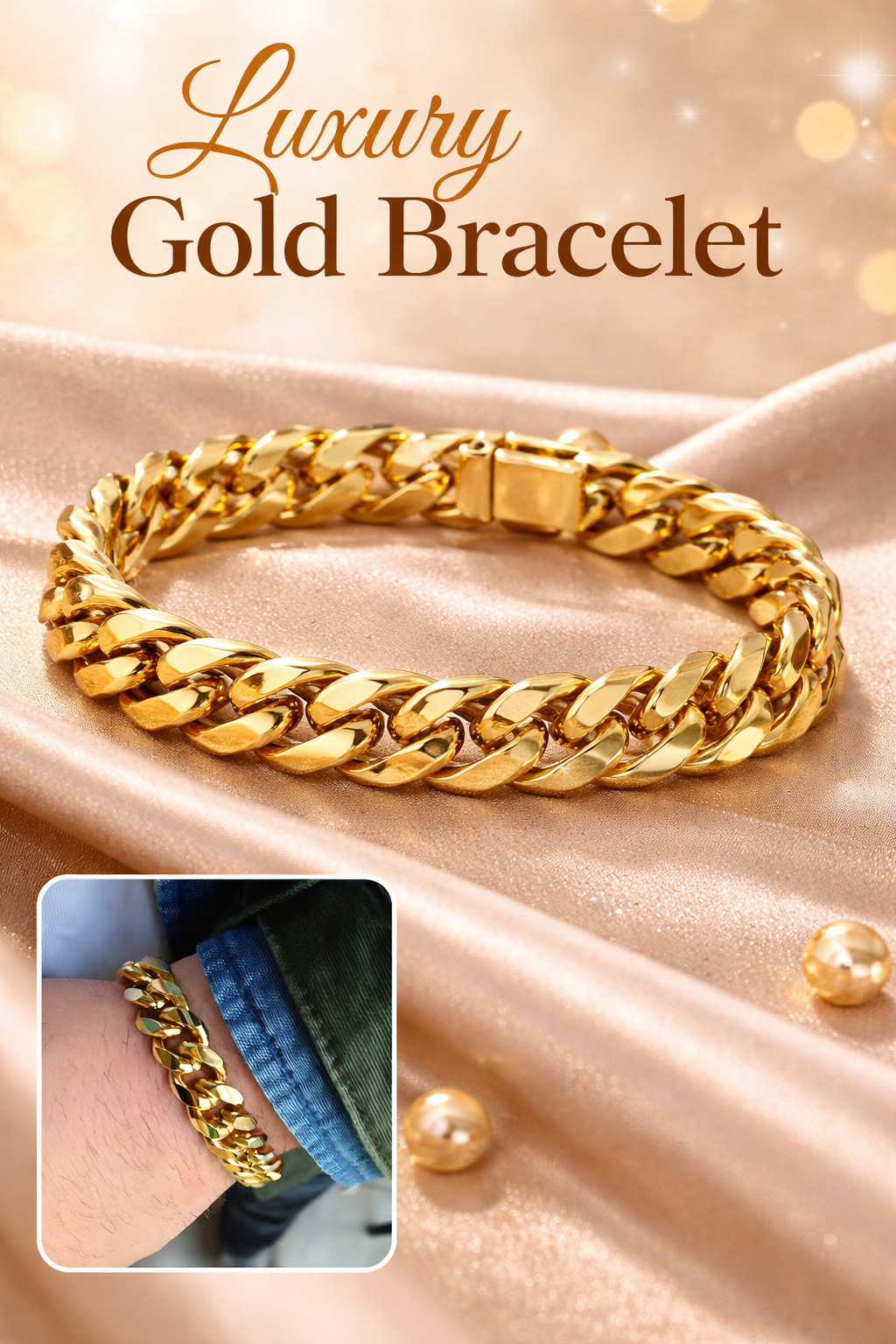 Gold Cuban Bracelet Men